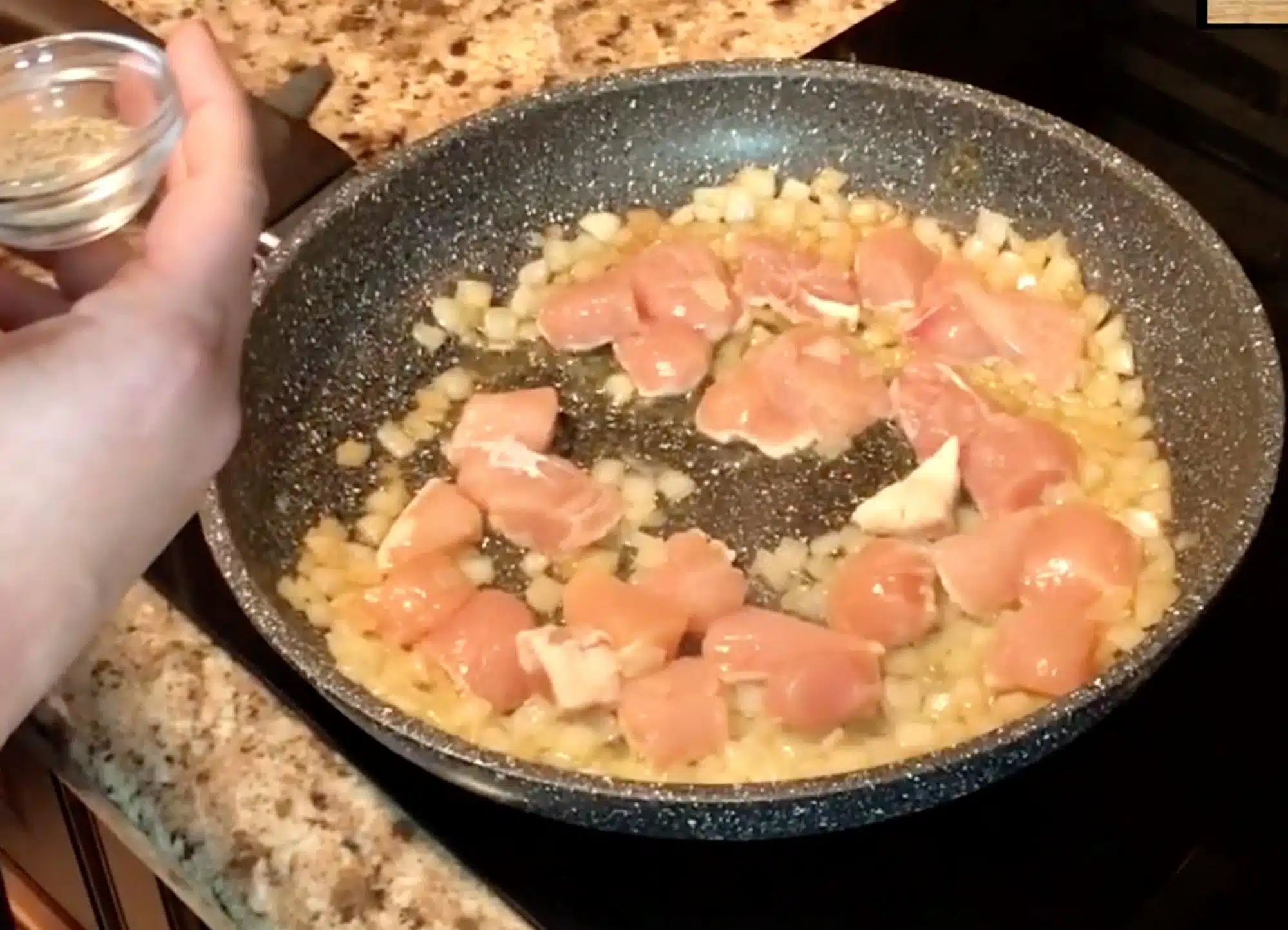 Brown Chicken in Skillet
