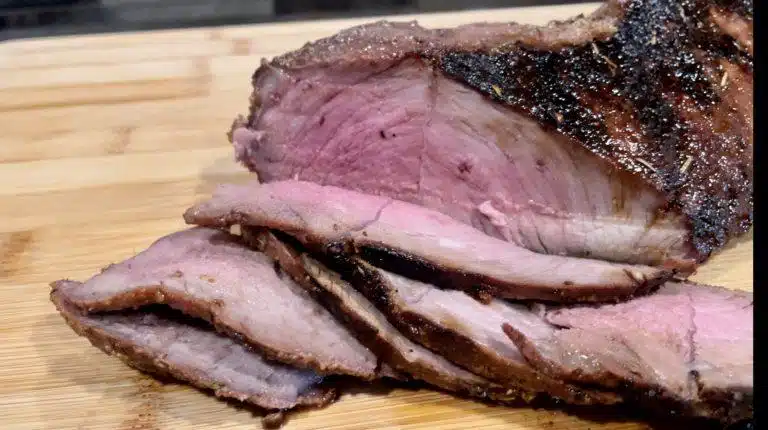 Grilled Sirloin Tip Roast on Cutting Board