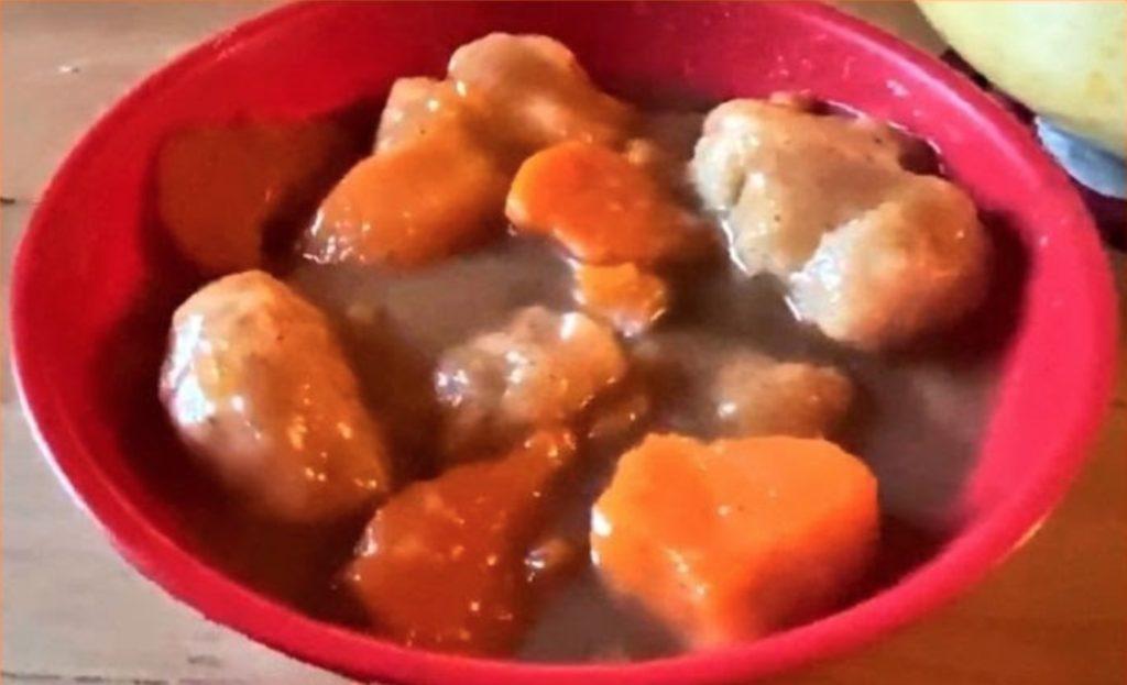 Sweet Potato Dumplings in a bowl