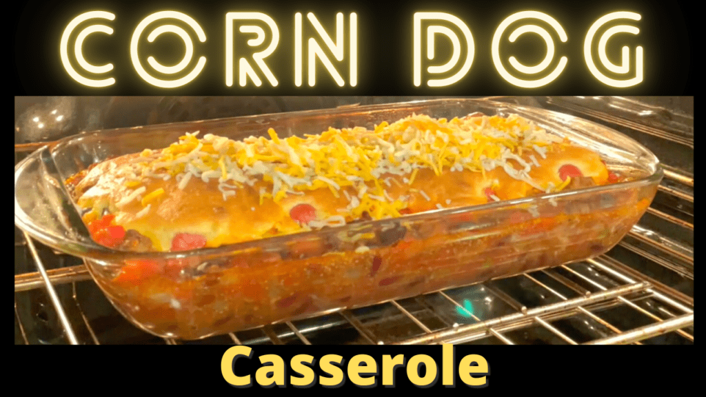 Corn dog casserole with Chili