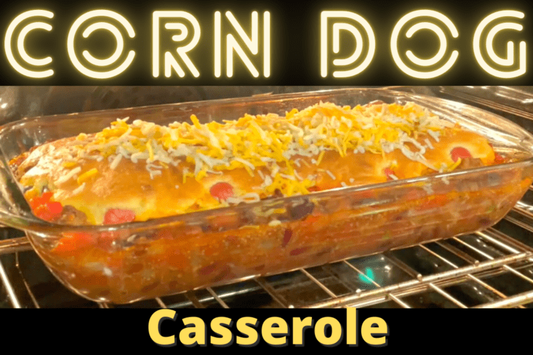 Corn dog casserole with Chili