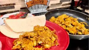 Chorizo and Eggs with Tortillas