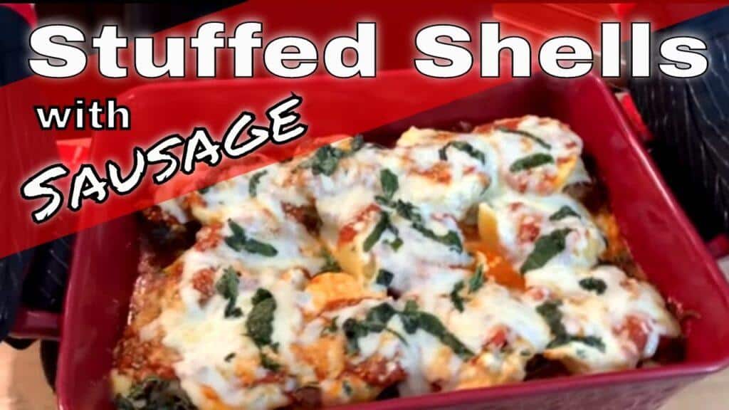 Stuffed Shells in baking dish