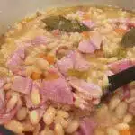 Great Northern Beans and Ham in a Dutch Oven