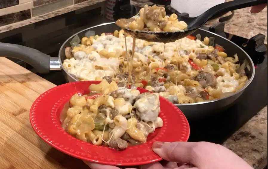 One pan Philly Cheese Steak