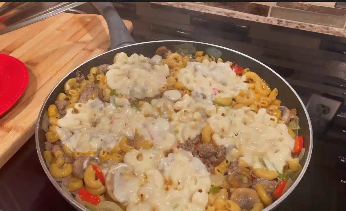 One pan Philly Cheese Steak
