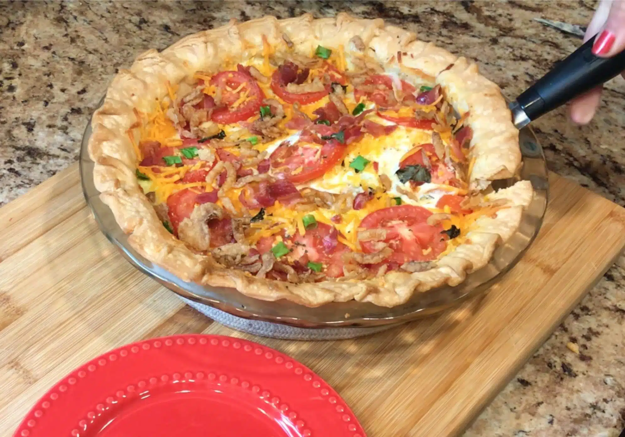 Tomato Bacon Ranch Pie