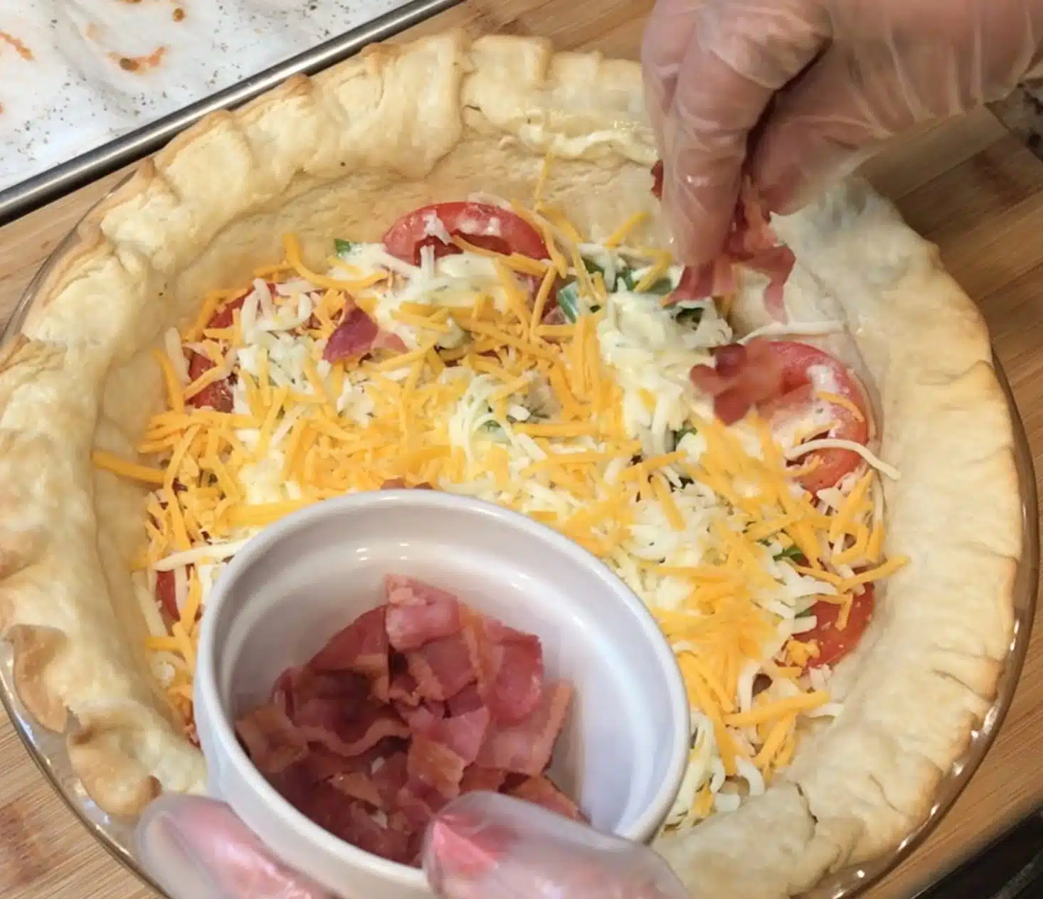 Tomato Bacon Ranch Pie