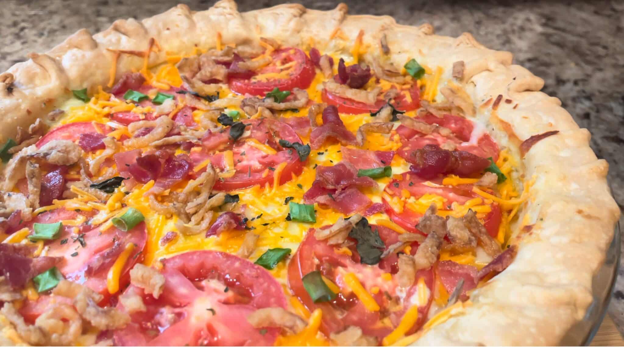 Tomato Bacon Ranch Pie