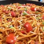 One Pot Taco Spaghetti