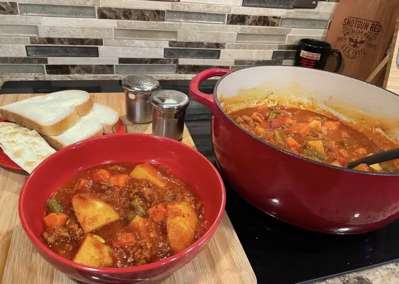 Poor Man's Stew in Dutch Oven