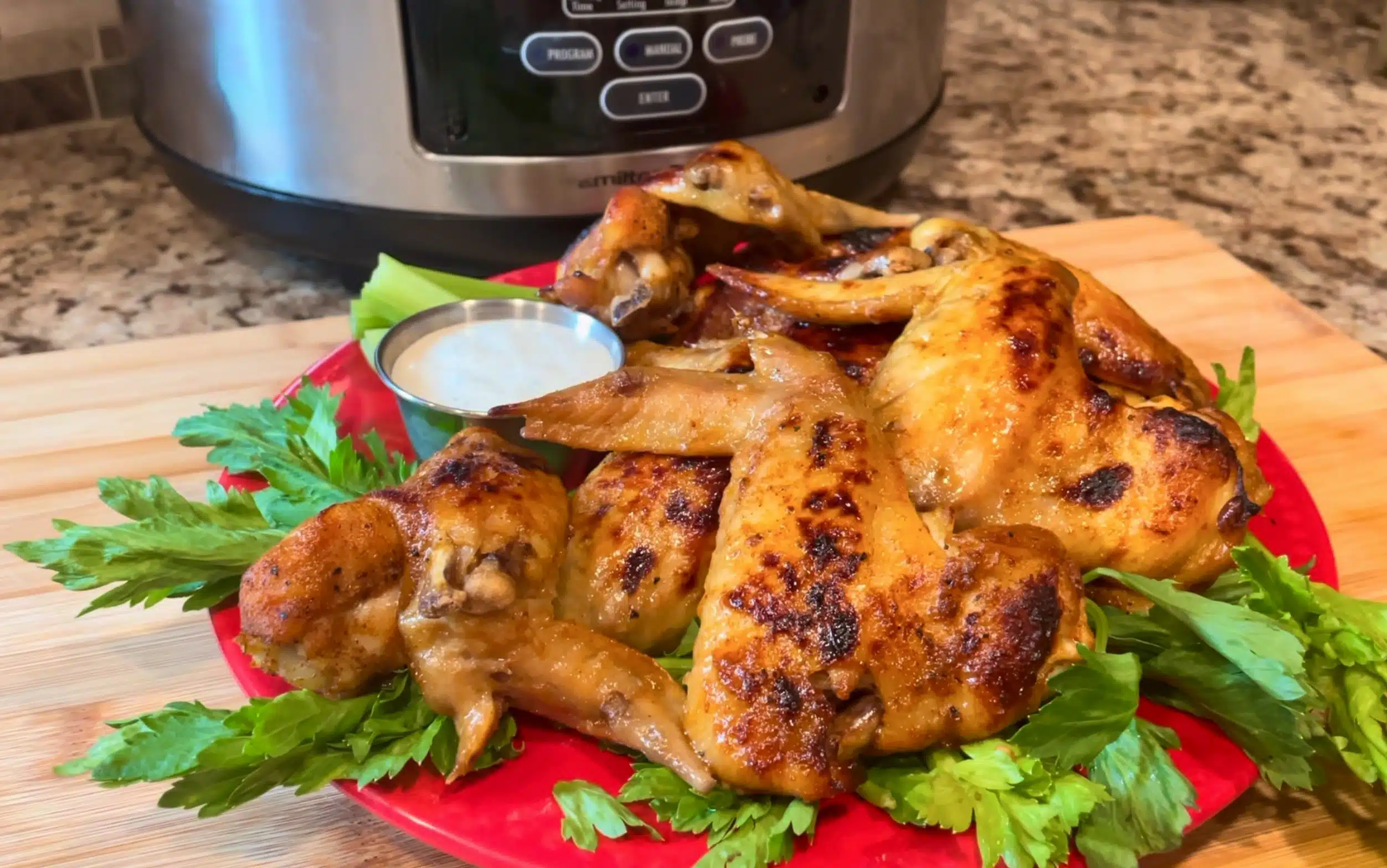 Slow Cooker Honey Buffalo Wings