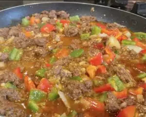 Slow Cooker Sloppy Joe Dip in skillet