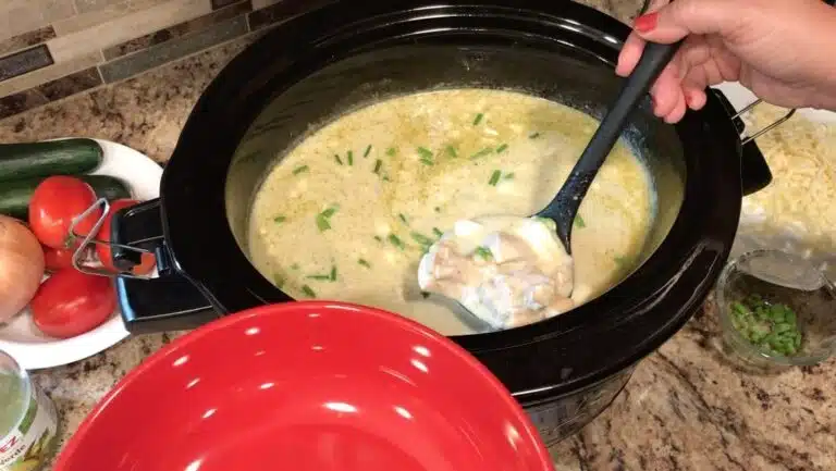 Crockpot Creamy Chicken Enchilada Soup