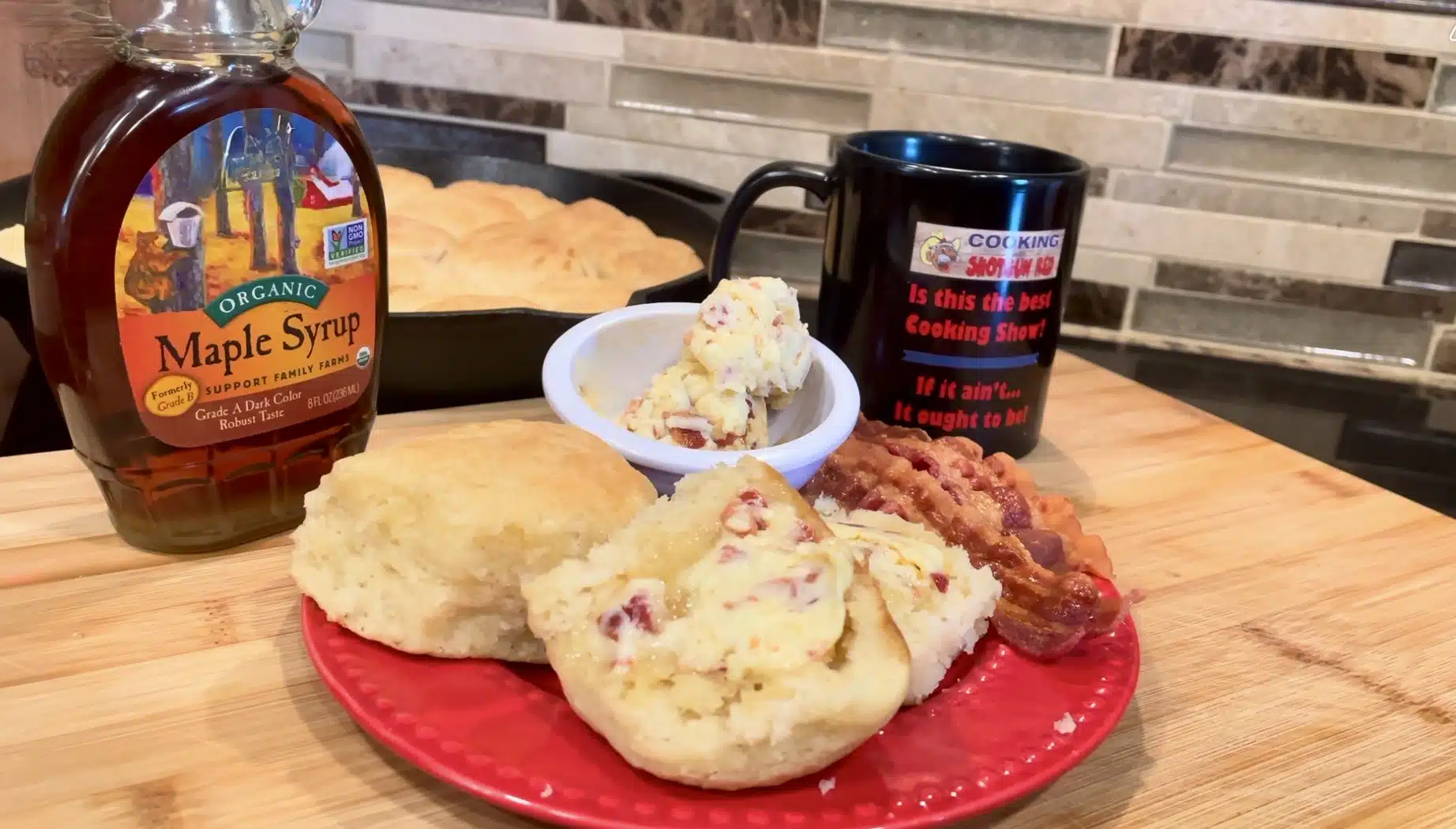 Angel Biscuits with Maple Bacon Butter