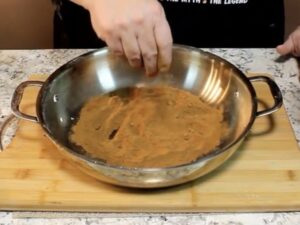 toasted flour in a bowl