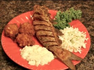 Catfish with Shotgun Red Fish Breading