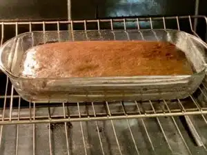 Chocolate Cake baking in oven